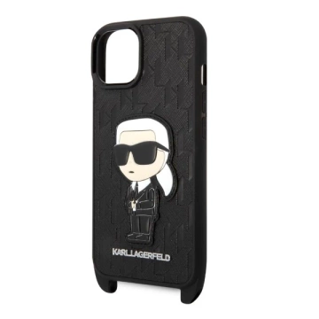 Etui Karl Lagerfeld KLHCP14SSTKMK do Apple iPhone 14 6,1" pevné puzdro Monogram Ikonik Patch