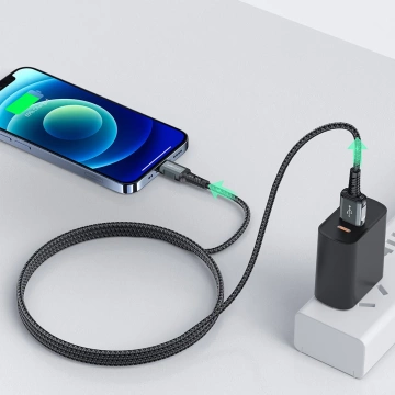 Acefast kabel MFI USB - Lightning 1,2m, 2,4A černý (C1-02 černý)