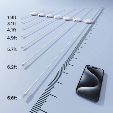 Kabel Baseus Free2Pull Mini 100W USB-C – USB-C 2m Biały