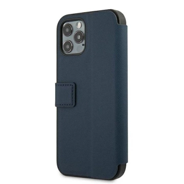 iPhone 12 Pro Max 6,7 Zoll Buch-Handyhülle aus der US Polo-Stickerei-Kollektion Marineblau/Marineblau