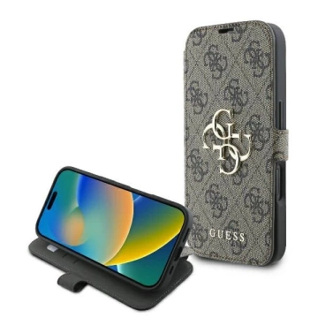Guess GUBKP16M4GMGBR iPhone 16 Plus 6.7" brown book 4G Metal Logo