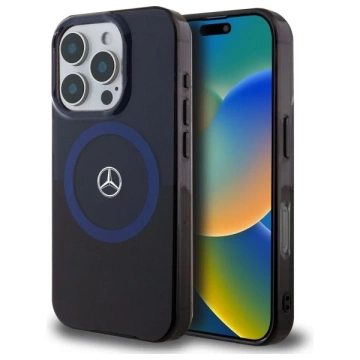 Mercedes Case for iPhone 16 Pro Max 6.9" Black Hardcase MB Double Layer BiColor MagSafe