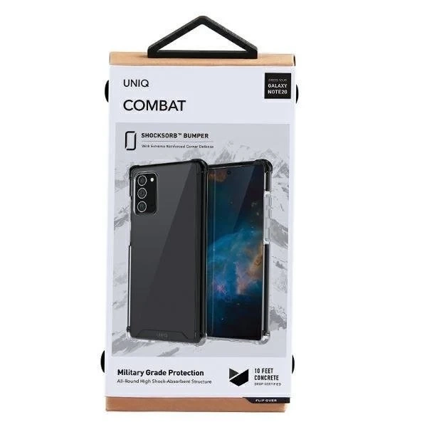 Pouzdro na telefon UNIQ Combat pro Samsung Note 20 black/carbon black