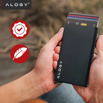 Alogy Anti-Theft Peňaženka RFID Smart Card držiak čierny