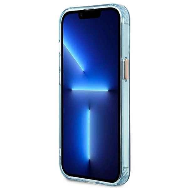Etui Guess GUHMP13XHTCMB для iPhone 13 Pro Max 6,7" niebieski/синій жорсткий чохол Gold Outline Translucent MagSafe