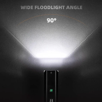 Lampka rowerowa Rockbros RHL1500 1500 lm + powerbank 5000 mAh IPX6 – czarna