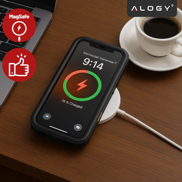 Vodotesné puzdro Alogy HydroArmor™ IP68 s priehľadným zadným pancierovým krytom 360 pre MagSafe pre Apple iPhone 16 Pro Max