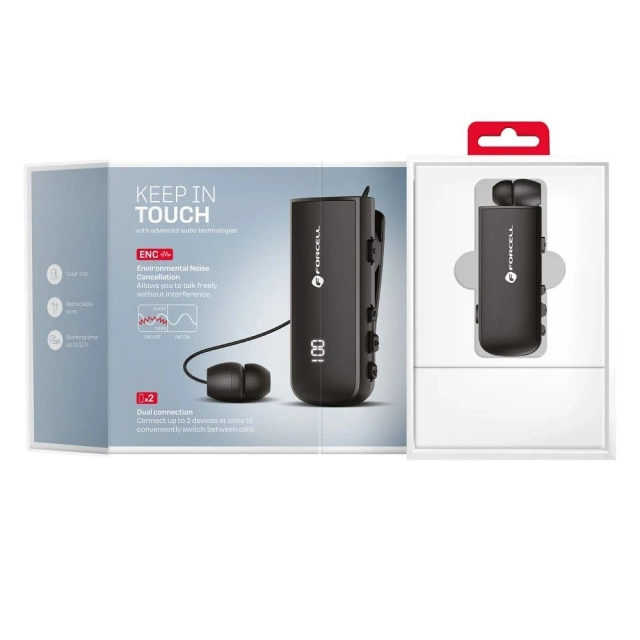 Wireless bluetooth 5.3 Forcell F-Audio Drive EarBud black Black