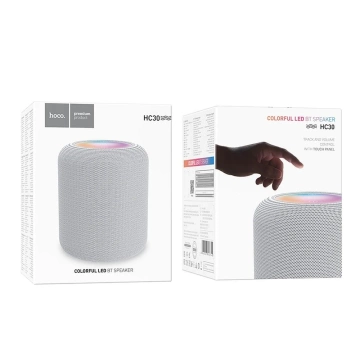 HOCO HC30 Głośnik Bluetooth 5W RGB LED Szary Przenośny
