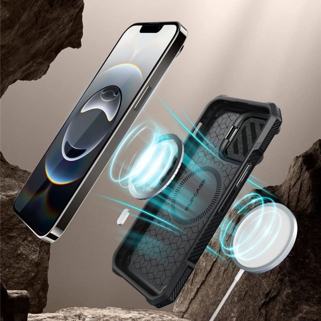 Supcase UB XT Mag MagSafe iPhone 16e Black Case with Stand
