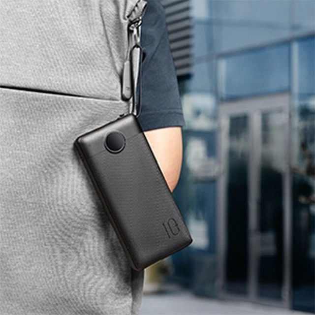 Powerbank Externer Akku (POWER BANK) VEGER C20 – 20.000 mAh (Micro Typ C Lightning 8-polig) schwarz W2047