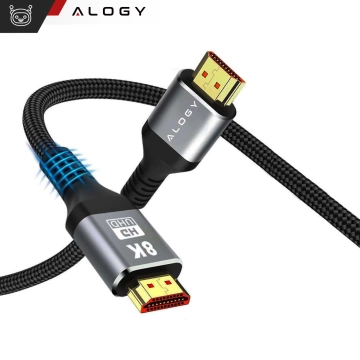HDMI 2.1 kábel Alogy 8K 60Hz 48GBps 3m čierny