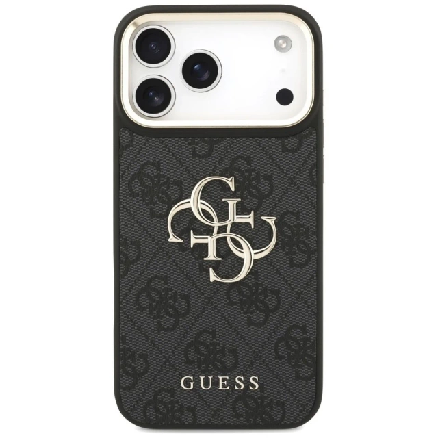 Etui Guess 4G Big Classic Logo Big Strap Metal Buttons do iPhone 17 Pro Max Czarny
