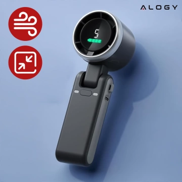 Stolný ventilátor stojaci ventilátor malé obehové čerpadlo s klipom bezdrôtové ručné 500mAh USB-C Alogy White