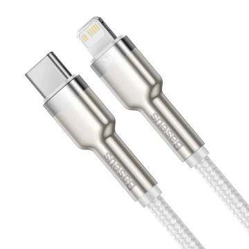 USB-C to Lightning cable Baseus Cafule, PD, 20W, 2m (white)