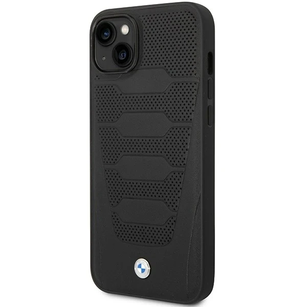 BMW BMHCP14S22RPSK Phone Case for Apple iPhone 14 6.1" black/black Leather Seats Pattern