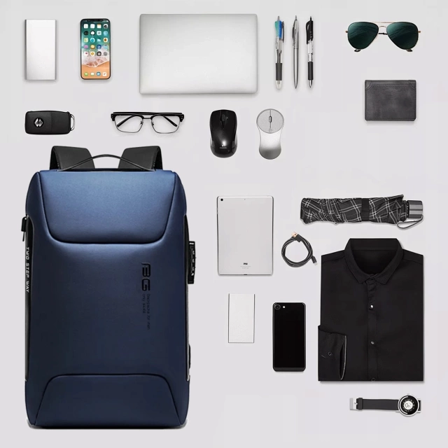 Bange Anti-Diebstahl-Rucksack wasserdicht für Laptop bis 15,6 "Multifunktional Schwarz