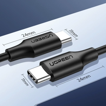 UGREEN USB Type C кабель для зарядки та передачі даних 3A 0,5 м чорний (US286)