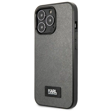 Etui Karl Lagerfeld KLHCP13LSFMP2DG pro iPhone 13 Pro / 13 6,1" pevné pouzdro Saffiano Plaque