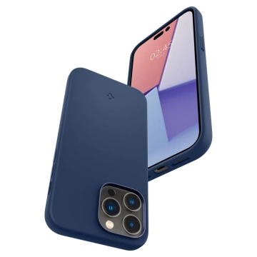 Etui Spigen Silicone Fit Mag MagSafe für Apple iPhone 14 Pro Marineblau