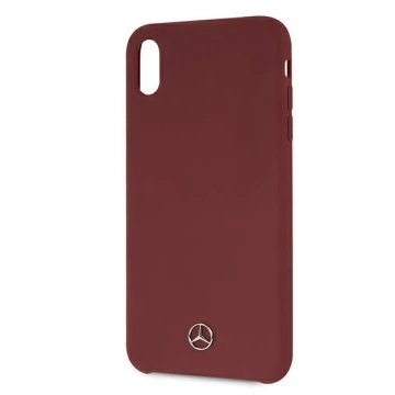 Ochranné puzdro Mercedes MEHCI65SILRE pre Apple iPhone XS Max červené/červené pevné puzdro Silicone Line