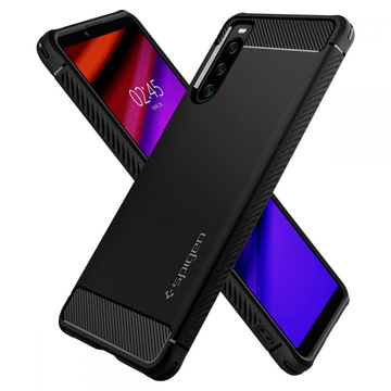 Spigen Rugged Armor Hülle für Sony Xperia 10 IV Mattschwarz