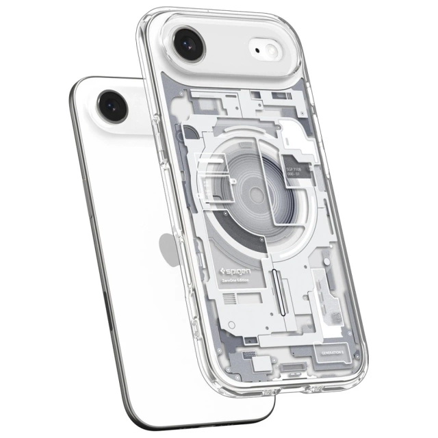 Etui Spigen Ultra Hybrid Mag MagSafe do iPhone 17 Air Zero One Biały