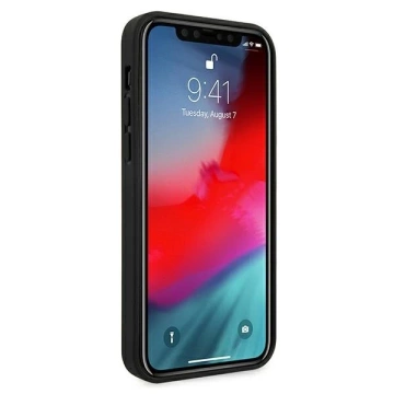 Obal na telefón Ferrari iPhone 12 Pro Max 6,7" čierny/čierny pevný obal Off Track Quilted