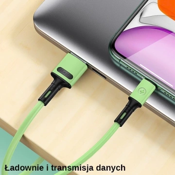 USAMS kábel U52 USB-C 2A Fast Charge 1m zelený