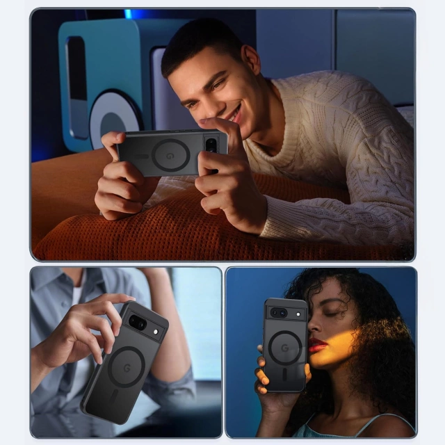 Чохол для Google Pixel 8a Alogy MagSafe Hybrid Matte Case, матова чорна задня кришка MagMat
