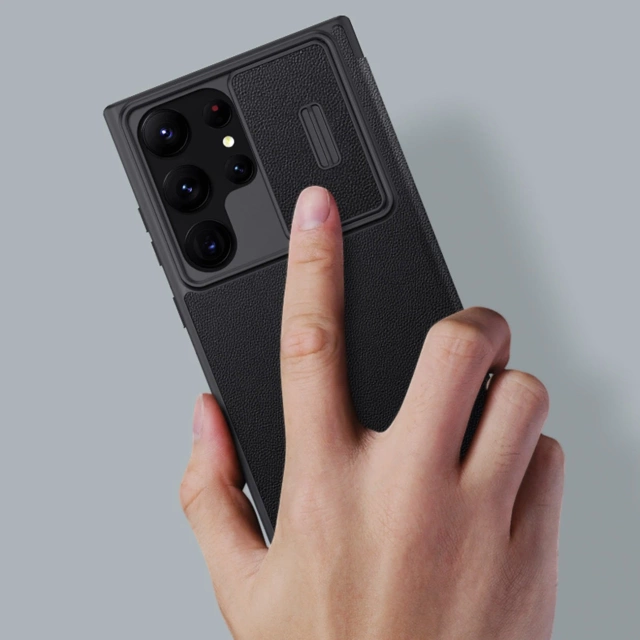 Nillkin Qin Leather Pro Case Samsung Galaxy S23 Flip Cover Kryt fotoaparátu Green