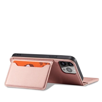 Magnet Card Case case for iPhone 13 Pro Max cover card wallet stand pink