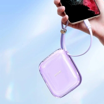 Powerbanka Joyroom JR-L005 10000mAh Lightning USB-A fialová s káblom