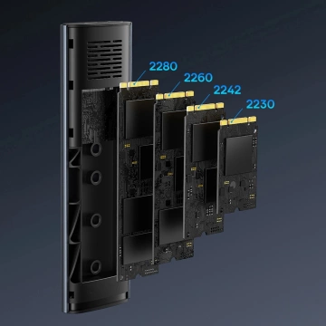Baseus FlyJoy M.2 NVMe 10 Gb/s SSD Enclosure – szara obudowa do 8 TB