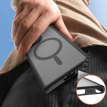 Прозорий чохол MagSafe Alogy Ring Mag для Samsung Galaxy S23 Ultra Qi Chargers Black