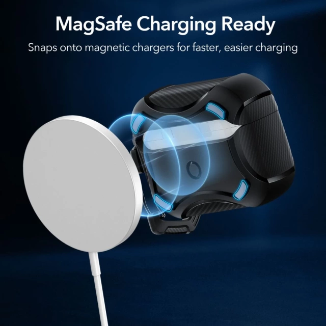 Etui ESR Cyber Armor HaloLock MagSafe do Apple AirPods Pro 1/2 Black