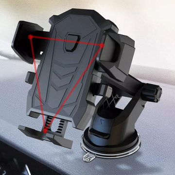 Universelle Teleskop-Autohalterung CH01 für das Telefon am schwarzen Windschutzscheibengitter