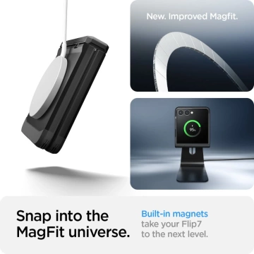 Etui Galaxy Z Flip 7 Spigen Tough Armor MagSafe Black