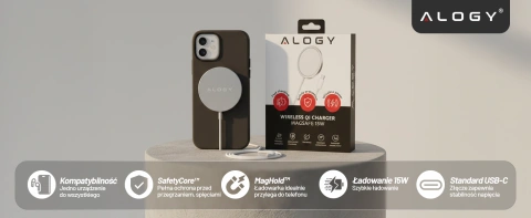 Alogy bezdrátová nabíječka pro MagSafe 20W pro iPhone 12/13/14 / PRO / MAX / MINI bílá
