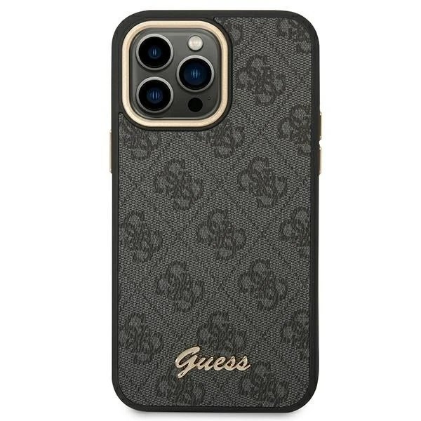 Etui Guess GUHCP14XHG4SHK do Apple iPhone 14 Pro Max 6,7" czarny/black hard case 4G Vintage Gold Logo