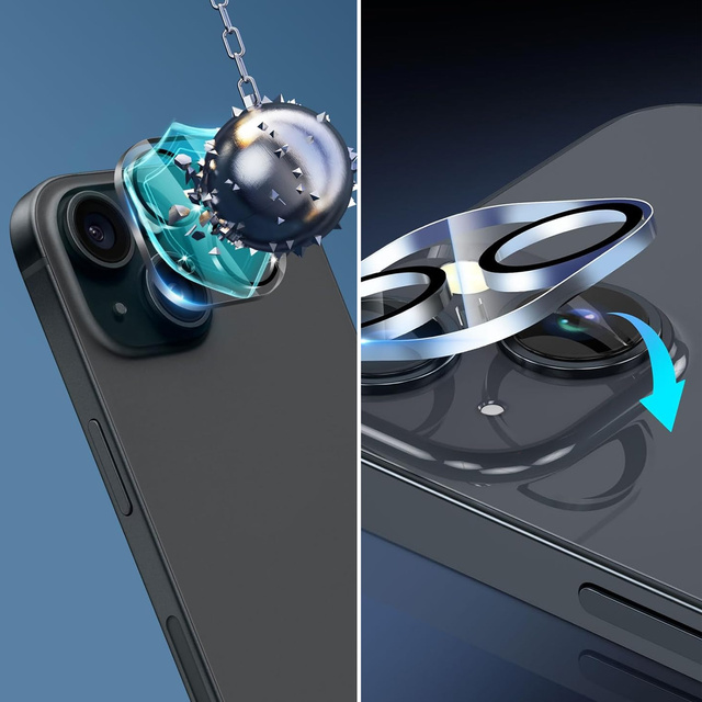 Hofi Cam Pro Kameraabdeckung für Apple iPhone 15 / 15 Plus Klar