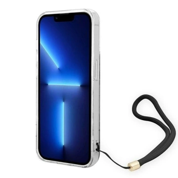 Etui Guess GUOHCP14LH4STK do Apple iPhone 14 Pro 6,1" čierne/čierne pevné puzdro 4G Print Strap