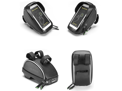 Etui torba rowerowa sakwa uchwyt do telefonu RockBros 010-4BK Czarne