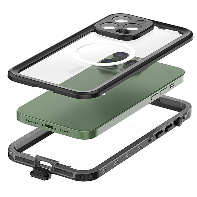 Alogy Waterproof Case IP68 Case s Clear Back 360 Armor Case pro MagSafe pro Apple iPhone 14 Pro