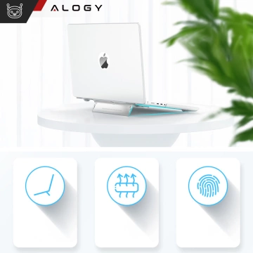 Matte Hülle mit Ständer Alogy ProStand™ Gehäuse für MacBook Air 13,3" (A1932/A2179/A2337) Transparent