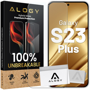 Szkło "NIETŁUKĄCE"do Samsung Galaxy S23 Plus na ekran hybrydowe Alogy Flexi Glass 9H Case Friendly płaskie na ekran