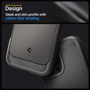 Spigen Rugged Armor Mag Magsafe Schutzhülle für iPhone 16 Pro Max Grau