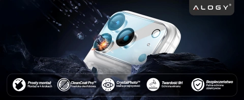 2x Скло для об’єктива камери для Apple iPhone 16 Pro / 16 Pro Max Alogy Lens Protector Pro Transparent