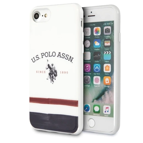 Чохол для телефону US Polo Tricolor Pattern Collection iPhone 7/8/SE 2020 / SE 2022 білий/білий