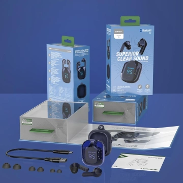 Bezdrátová sluchátka do uší Acefast TWS Bluetooth modrá (T6 safírově modrá)